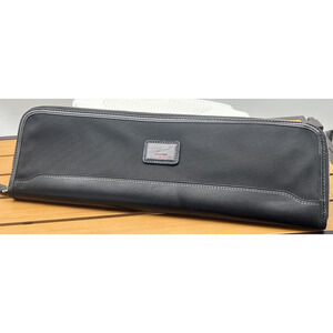 Tumi Black Ballistic Nylon Leather Trim Neck Tie Travel Case